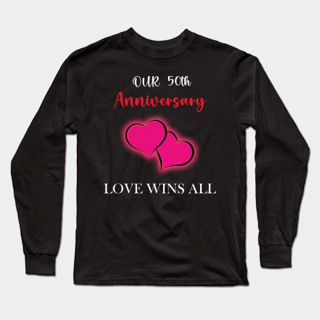 50th Couple anniversary gift Long Sleeve T-Shirt by DeanEve